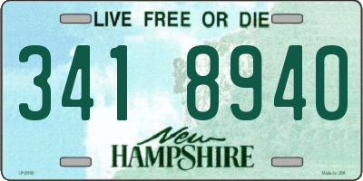 NH license plate 3418940