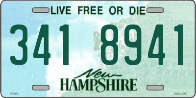 NH license plate 3418941
