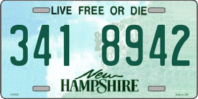 NH license plate 3418942