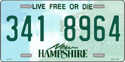 NH license plate 3418964