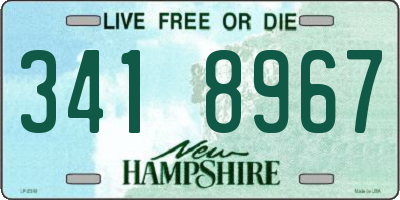 NH license plate 3418967