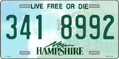 NH license plate 3418992