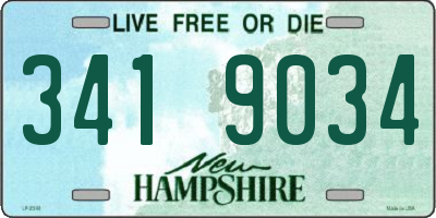 NH license plate 3419034