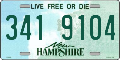 NH license plate 3419104