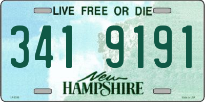 NH license plate 3419191