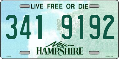 NH license plate 3419192