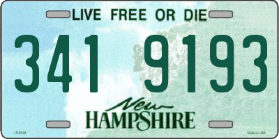 NH license plate 3419193
