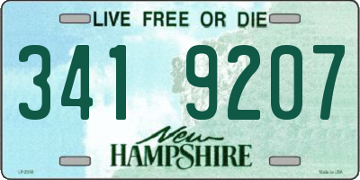 NH license plate 3419207