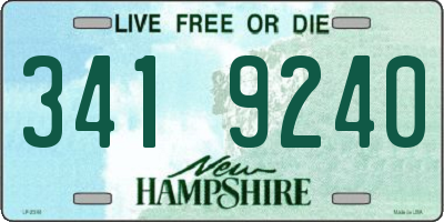 NH license plate 3419240