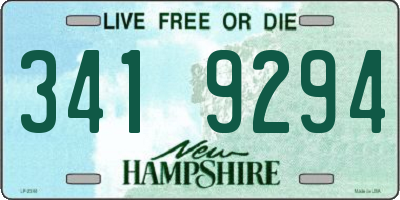 NH license plate 3419294