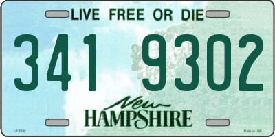 NH license plate 3419302