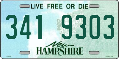 NH license plate 3419303