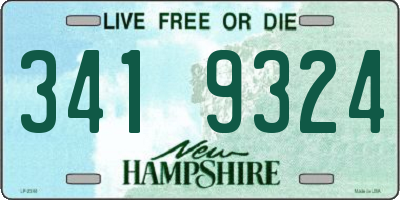 NH license plate 3419324