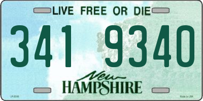 NH license plate 3419340