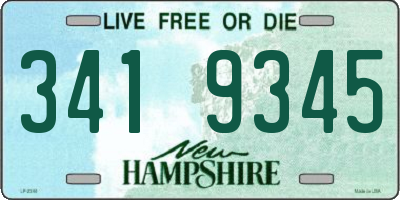 NH license plate 3419345