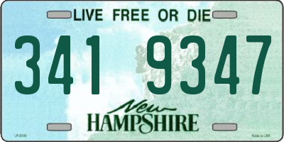 NH license plate 3419347