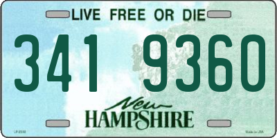 NH license plate 3419360