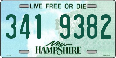 NH license plate 3419382