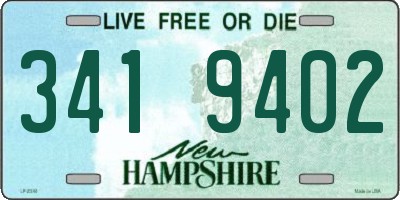 NH license plate 3419402