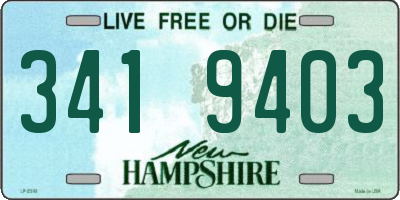 NH license plate 3419403