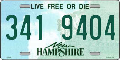 NH license plate 3419404