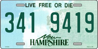 NH license plate 3419419