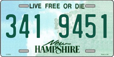 NH license plate 3419451