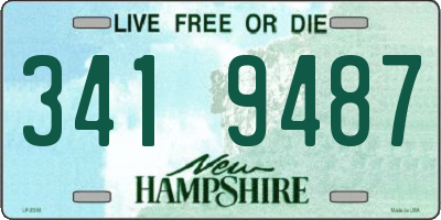 NH license plate 3419487