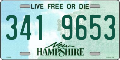 NH license plate 3419653