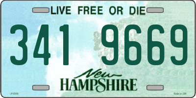 NH license plate 3419669