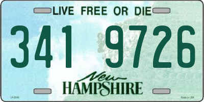 NH license plate 3419726