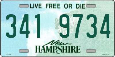 NH license plate 3419734