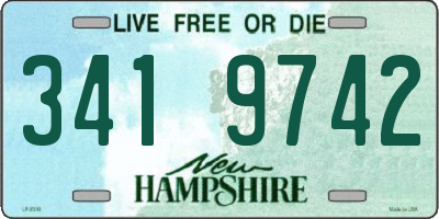 NH license plate 3419742