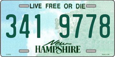 NH license plate 3419778