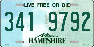 NH license plate 3419792