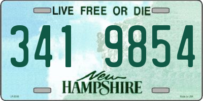 NH license plate 3419854