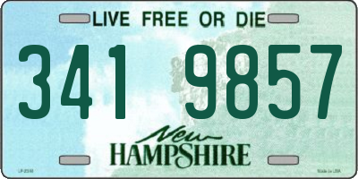 NH license plate 3419857