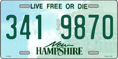 NH license plate 3419870