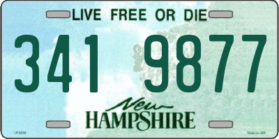 NH license plate 3419877