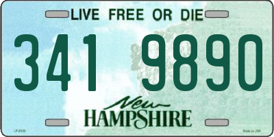 NH license plate 3419890
