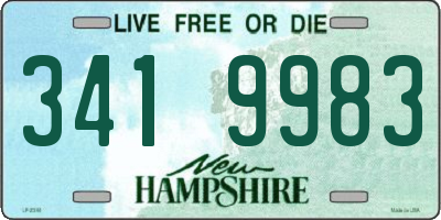 NH license plate 3419983