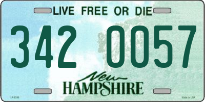 NH license plate 3420057