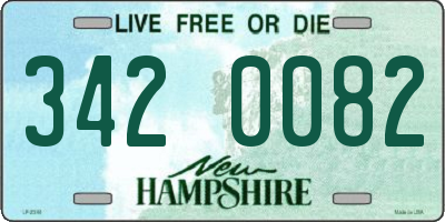 NH license plate 3420082