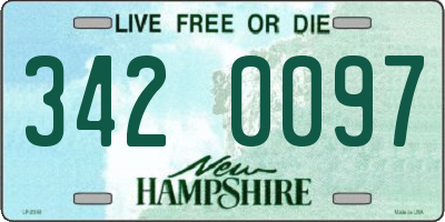 NH license plate 3420097