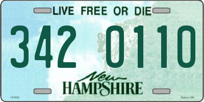NH license plate 3420110