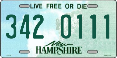 NH license plate 3420111