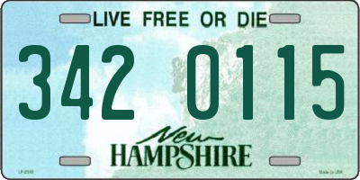 NH license plate 3420115