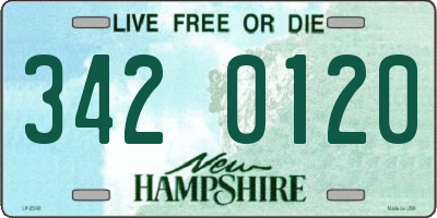 NH license plate 3420120