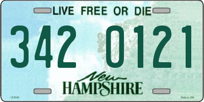 NH license plate 3420121
