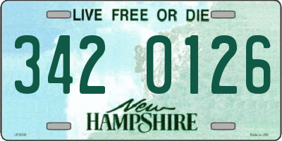 NH license plate 3420126